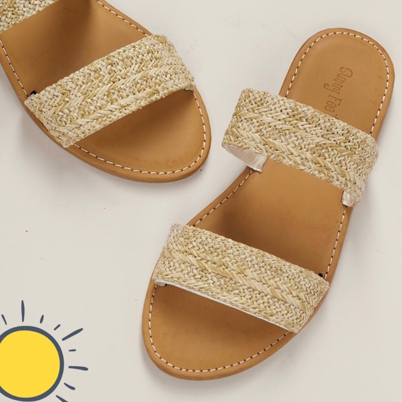 SUNNY FEET Shoes - WOVEN BEIGE SANDALS